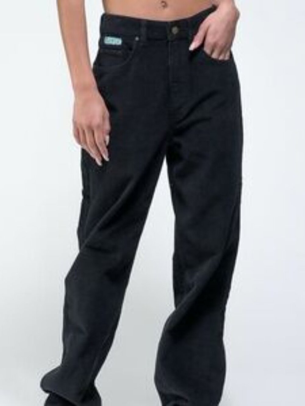 Empyre Tori High Waist Womens Corduroys Black Size 6 29/ 31 Like New